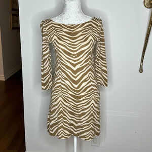 JCrew 100% Merino Wool Animal Print Dress Sz. S
